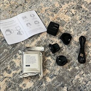 Away Travel Adapter Set with USB Ports - Black